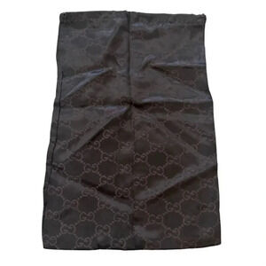 Gucci GG Monogram Drawstring Black Dust Bag Made in Italy